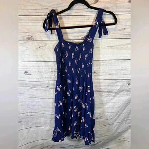 Crown And Ivy Navy Blue American Flag Cherry Dress